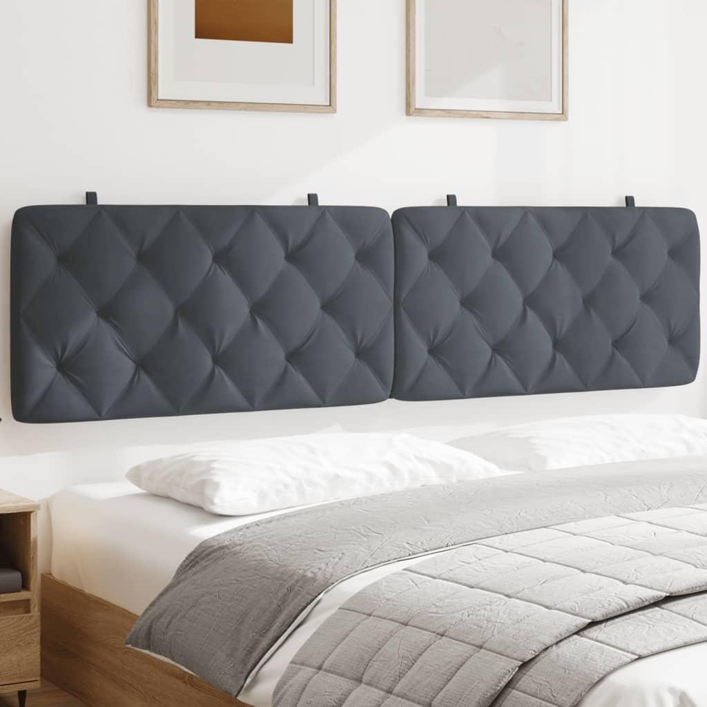 Gavlpude 200 cm velour mørkegrå billede