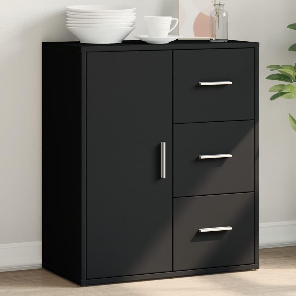 Skænk 60x31x70 cm konstrueret træ sort