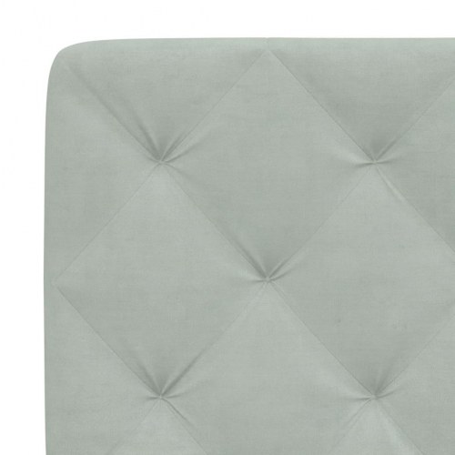 Sengeramme med LED uden madras 90 x 200 cm velour - lysegrå