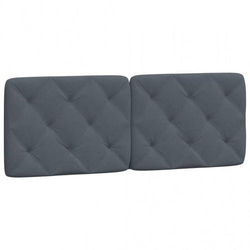 Sengeramme med LED uden madras 140 x 190 cm - mørkegrå velour