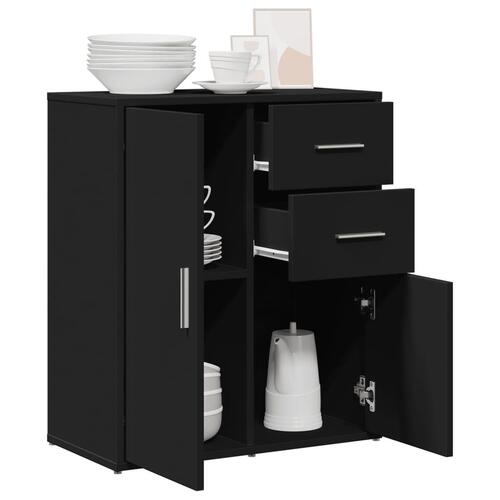Skænk 60x31x70 cm konstrueret træ sort
