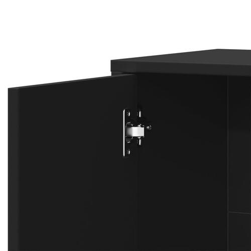 Skænk 60x31x70 cm konstrueret træ sort