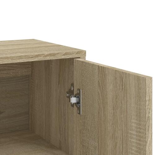 Skab 60x31x84 cm konstrueret træ røget egetræsfarve