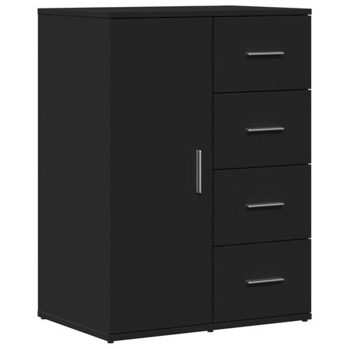 Skab 59x39x80 cm konstrueret træ sort
