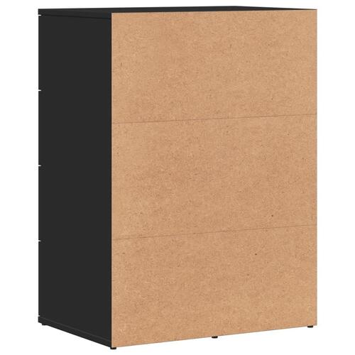 Skab 59x39x80 cm konstrueret træ sort