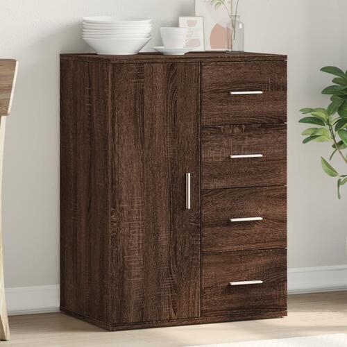 Skænk 59x39x80 cm konstrueret træ brun egetræsfarve