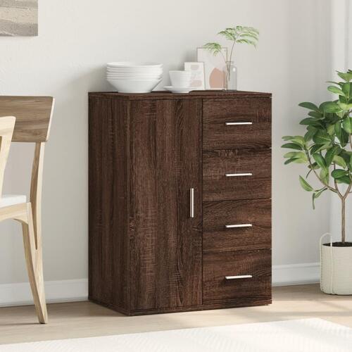 Skænk 59x39x80 cm konstrueret træ brun egetræsfarve