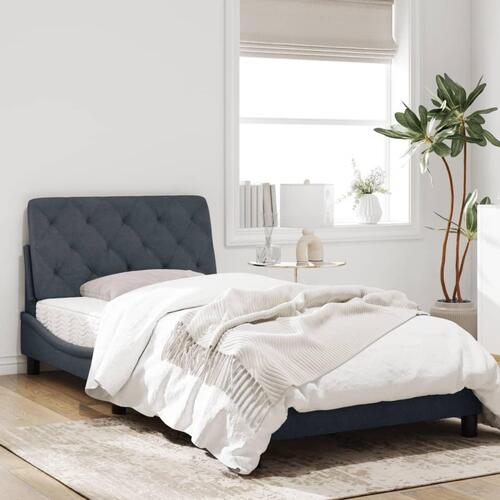 Sengeramme uden madras Mørkegrå 100x200 cm Fløjl