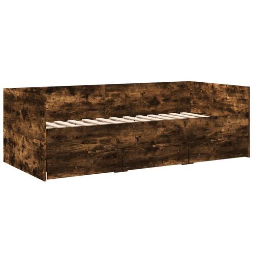 Daybed med skuffer uden madras 90x200 cm røget eg