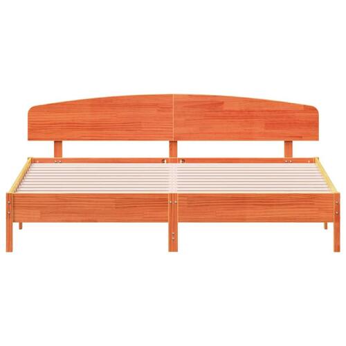 Sengeramme uden madras 180x200 cm massivt fyrretræ gyldenbrun