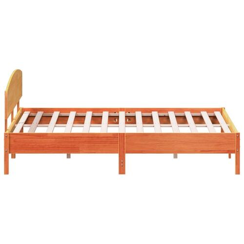 Sengeramme uden madras 180x200 cm massivt fyrretræ gyldenbrun
