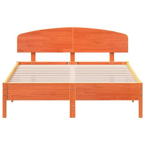 Sengeramme uden madras 120x200 cm massivt fyrretræ gyldenbrun