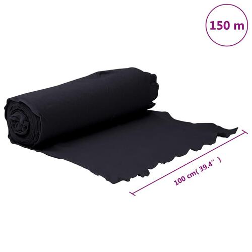 Ukrudtsdug 1x150 m polyesterfibre sort