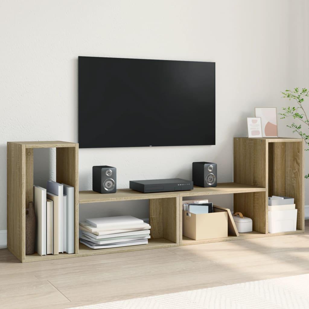 Tv-borde 2 stk. 75x30x50 cm konstrueret træ sonoma-eg