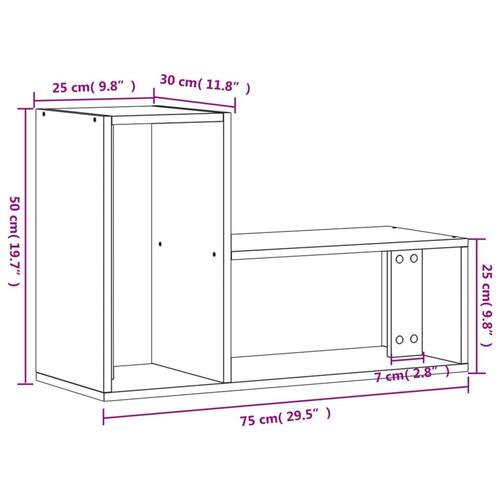 Tv-borde 2 stk. 75x30x50 cm konstrueret træ sonoma-eg