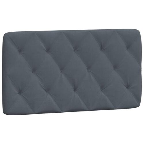 Seng med madras 100x200 cm velour mørkegrå