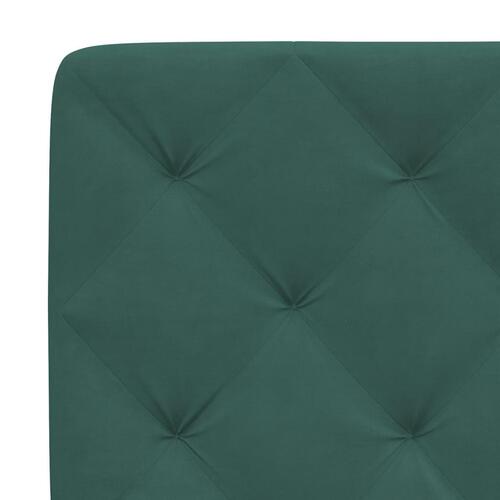 Seng med madras 140x190 cm velour mørkegrøn