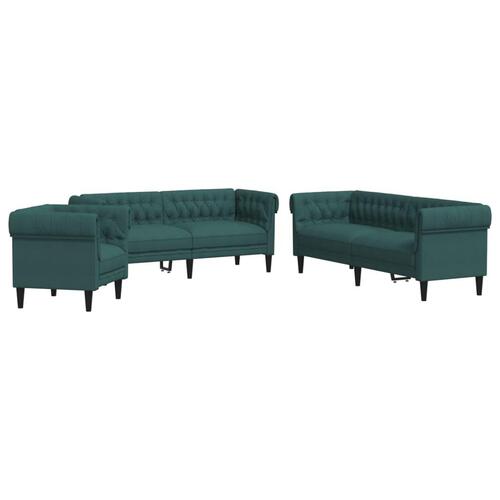 3 personers sofa stof mørkegrøn