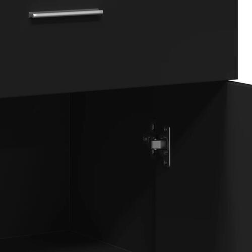 Skænk 60x30x84 cm konstrueret træ sort