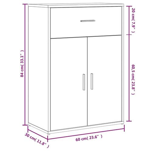 Skænk 60x30x84 cm konstrueret træ sort