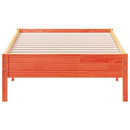Sengeramme uden madras 90x200 cm massivt fyrretræ gyldenbrun