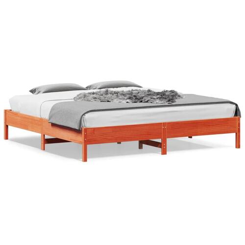 Sengeramme uden madras 180x200 cm massivt fyrretræ gyldenbrun