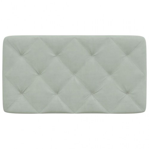 Gavlpude 80 cm i velour - lysegrå, diamantquiltet