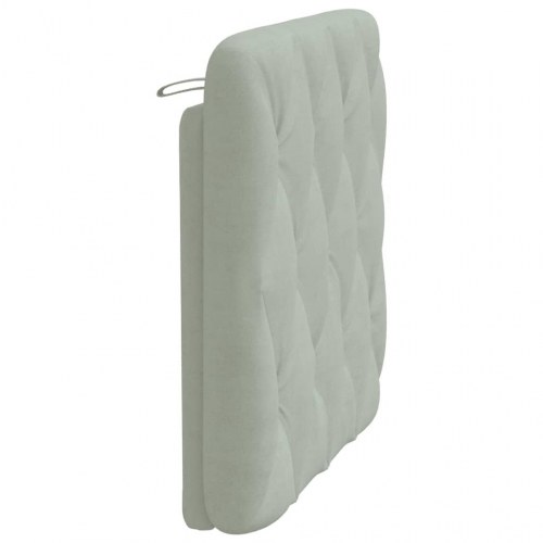 Gavlpude 80 cm i velour - lysegrå, diamantquiltet