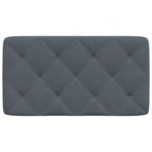 Gavlpude 90 cm i velour - mørkegrå, quiltet