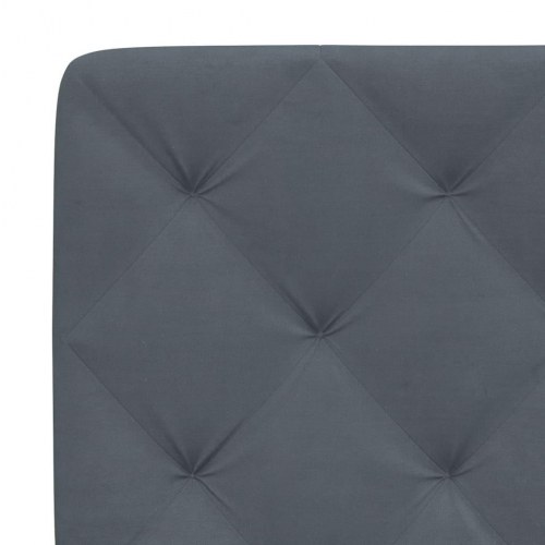 Gavlpude 90 cm i velour - mørkegrå, quiltet