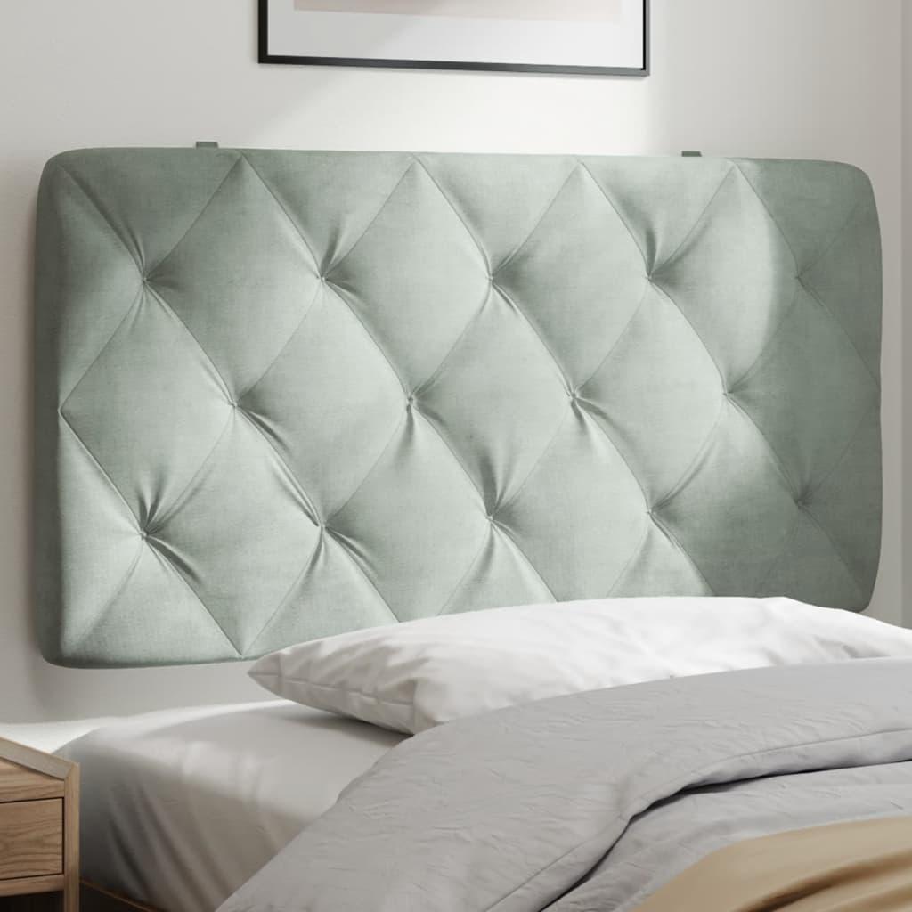 Gavlpude 100 cm velour lysegrå