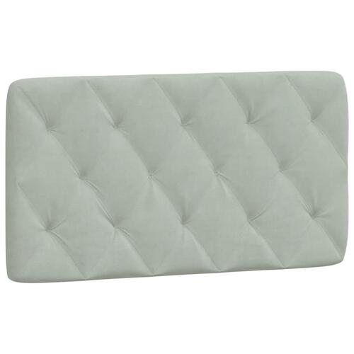 Gavlpude 100 cm velour lysegrå