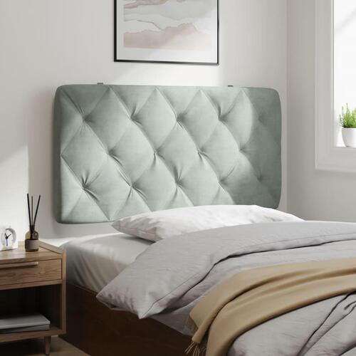 Gavlpude 100 cm velour lysegrå