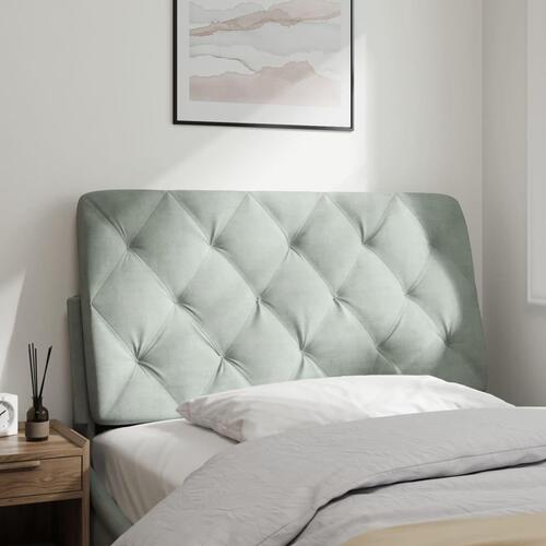 Gavlpude 100 cm velour lysegrå