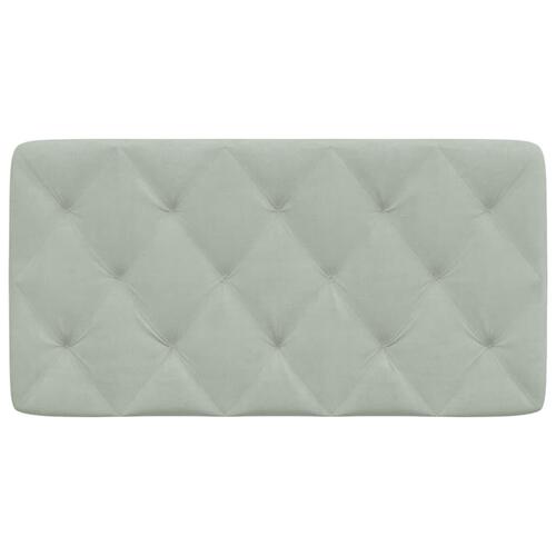 Gavlpude 100 cm velour lysegrå