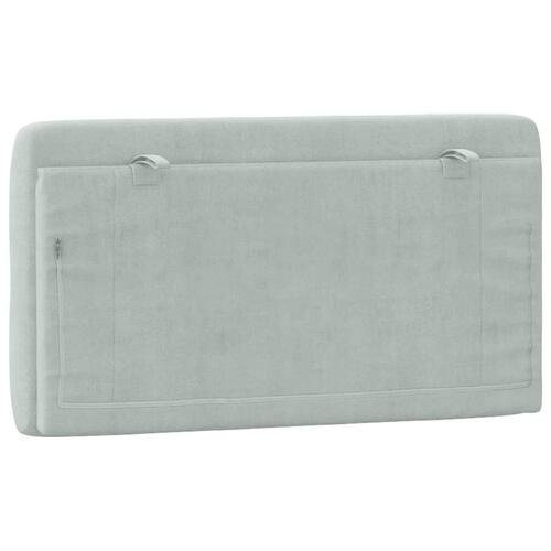 Gavlpude 100 cm velour lysegrå