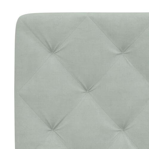 Gavlpude 100 cm velour lysegrå