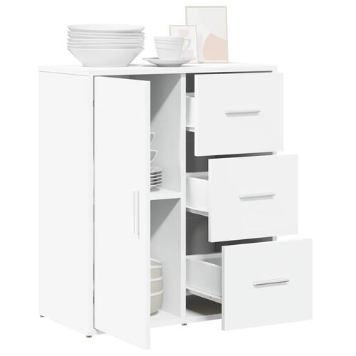 Skænk 60x31x70 cm konstrueret træ hvid