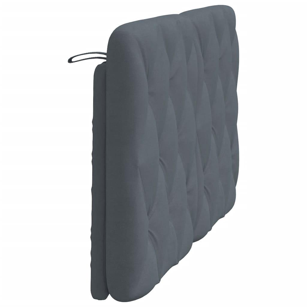 Gavlpude 140 cm velour mørkegrå