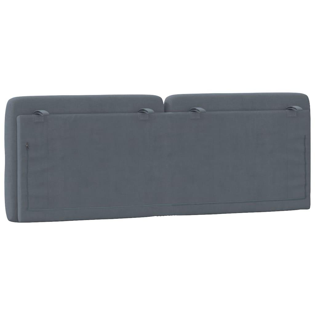 Gavlpude 140 cm velour mørkegrå