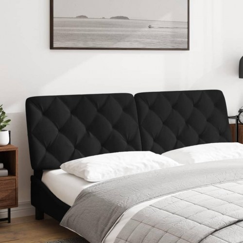 Gavlpude 160 cm i velour - sort, diamantsyet