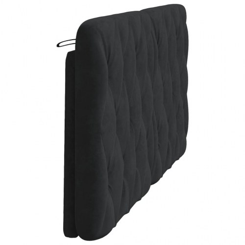 Gavlpude 160 cm i velour - sort, diamantsyet