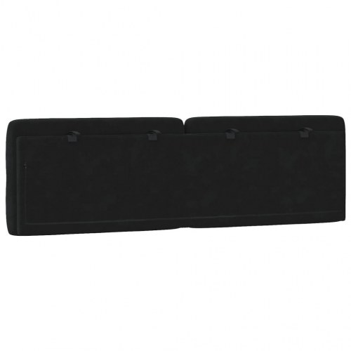 Gavlpude 160 cm i velour - sort, diamantsyet