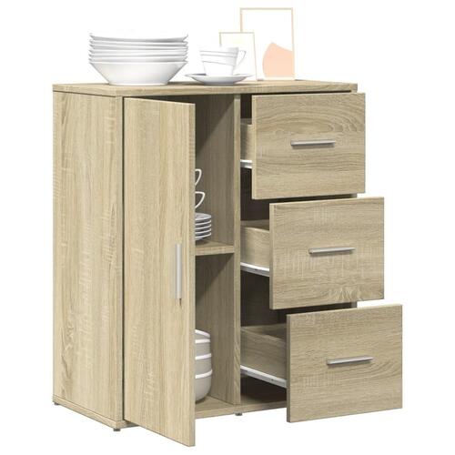 Skænk 60x31x70 cm konstrueret træ sonoma-eg