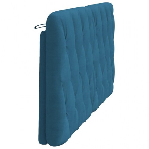 Gavlpude 160 cm i velour - blå sengegavlspude