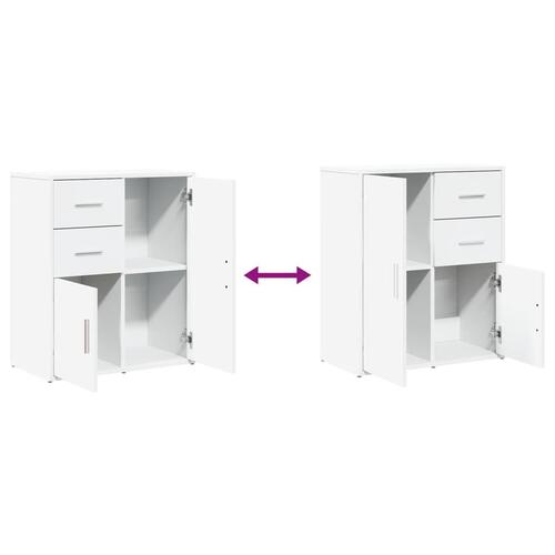 Skænk 60x31x70 cm konstrueret træ hvid