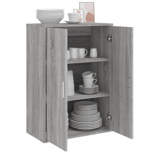 Skænk 60x31x84 cm konstrueret træ grå sonoma-eg