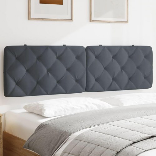 Gavlpude i velour 180 cm - mørkegrå