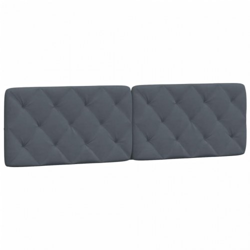 Gavlpude i velour 180 cm - mørkegrå