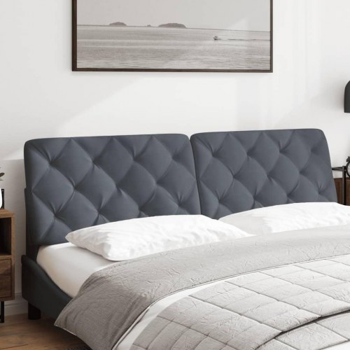 Gavlpude i velour 180 cm - mørkegrå